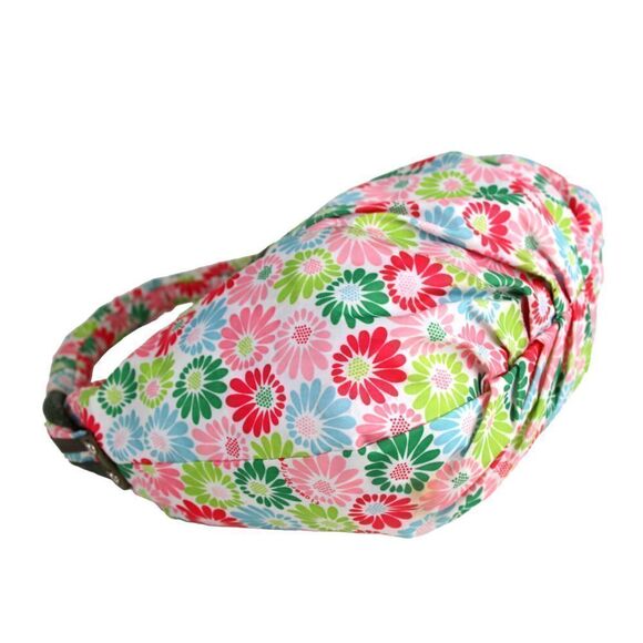 Le SportSac MULTICOLOR NYLON CANVAS FLOWER PRINT SHOULDER BAG HANDBAG HOBO PURSE - Picture 8 of 16
